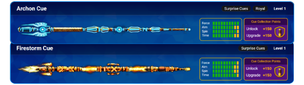 Top Cues 8 Ball Pool