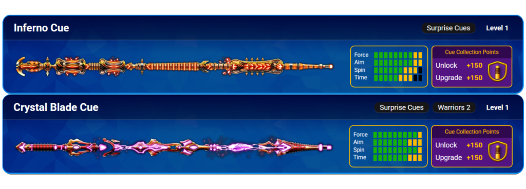 Top Cues 8 Ball Pool