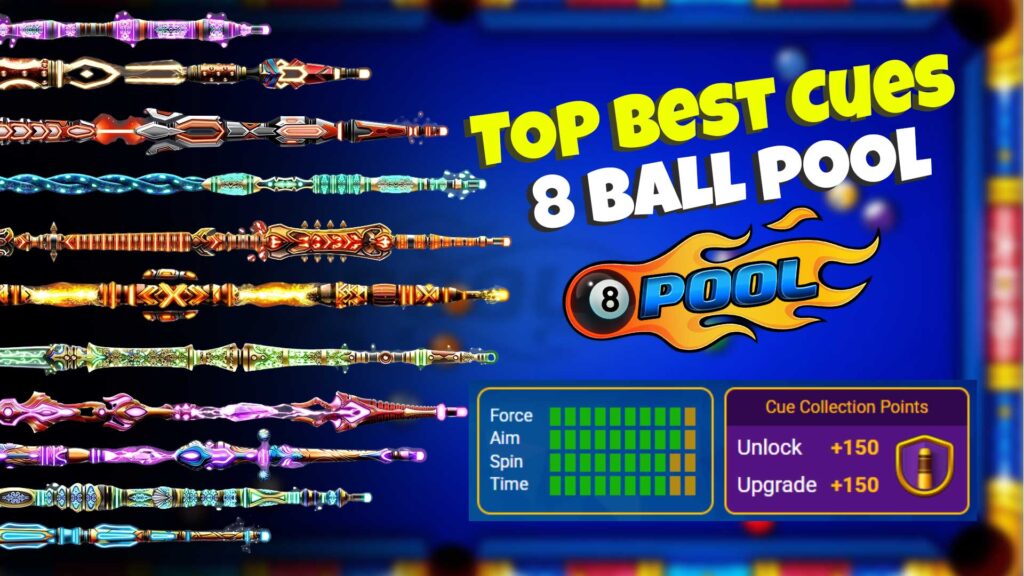 Top cues 8 ball pool